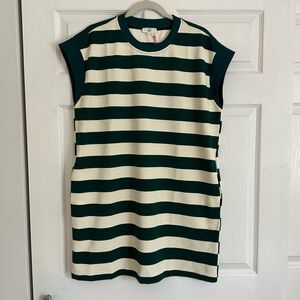 Entro Green Stripe Dress - L & NWT
